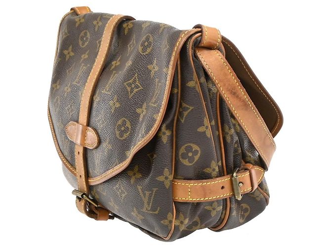 Louis Vuitton Saumur Monogram 30 Marrone - vista 3