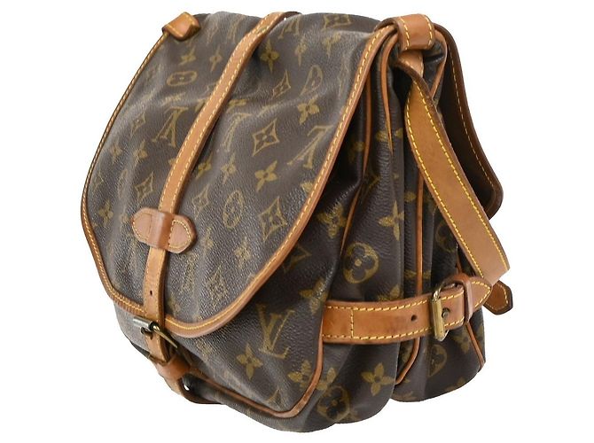 Louis Vuitton Saumur Monogram 30 Marrone - vista 4