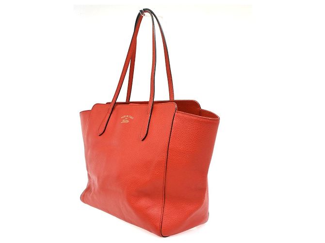 Gucci Swing Tote Leder Medium Rot - Ansicht 3