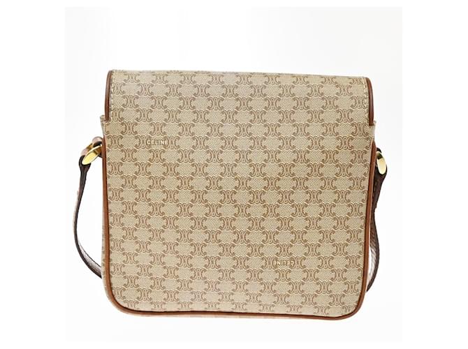 Céline Celine Vintage Macadam Canvas Small Beige - vista 2