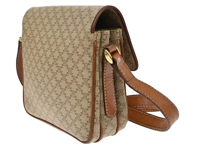 Céline Celine Vintage Macadam Canvas Small Beige - vista 4