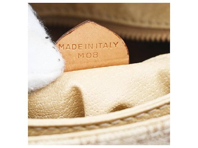 Céline Celine Vintage Macadam Canvas Small Beige - vista 7