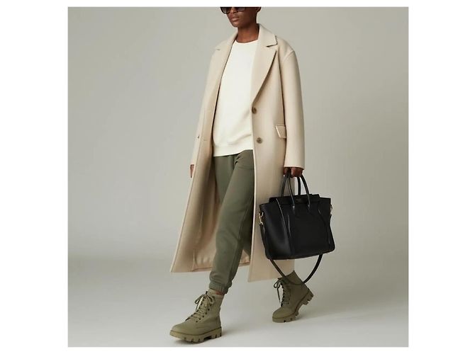 Prada Monolith Canvas Stiefel Khaki - Ansicht 5