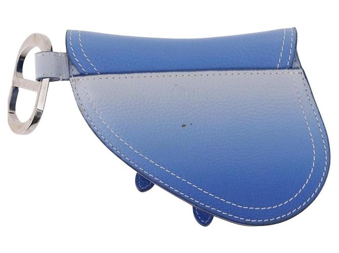 Pochette da polso Saddle Christian Dior in pelle Blu - vista 2