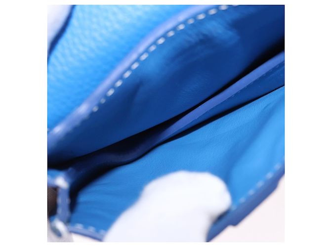 Pochette da polso Saddle Christian Dior in pelle Blu - vista 5