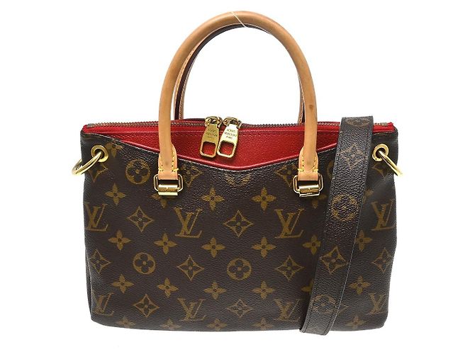 Louis Vuitton Pallas Tote Monogram Canvas with Leather BB Castaño - vista 2