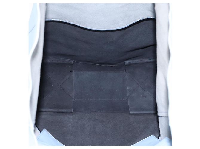 Céline Celine Vertical Bi-Cabas Tote Leather Large Blu - vista 5