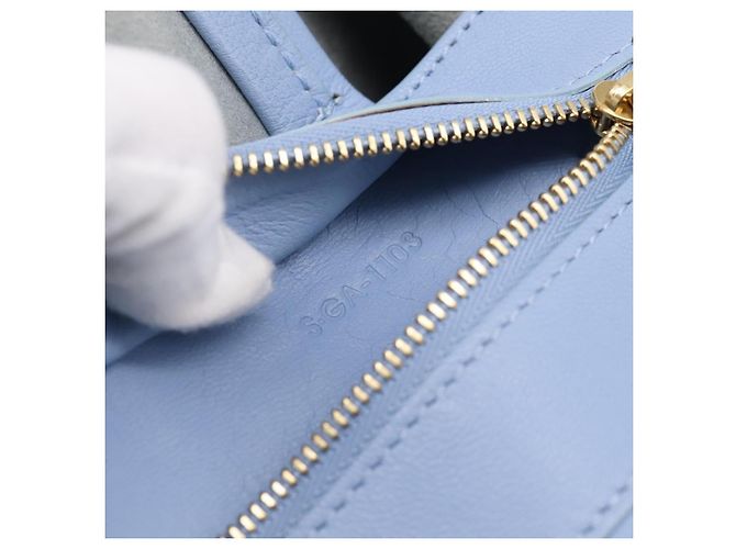 Céline Celine Vertical Bi-Cabas Tote Leather Large Blu - vista 6