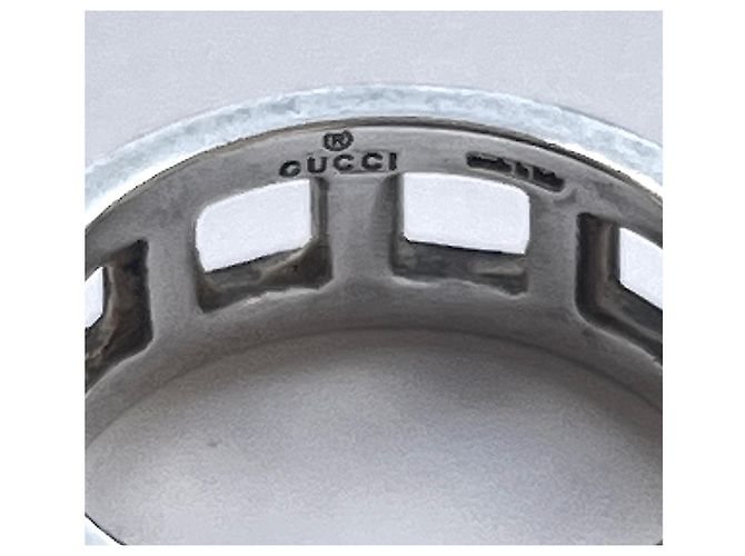 Gucci Vintage Open Square Cutout Ring 925 Silver Unisex M/N Ring Silber - Ansicht 3