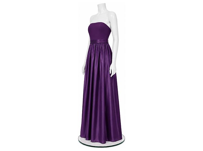 Vera Wang Amethyst trägerloses Kleid Lila - Ansicht 2