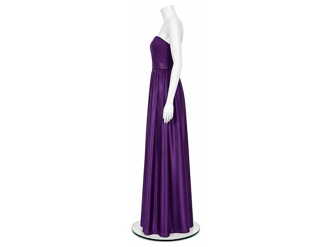 Vera Wang Amethyst trägerloses Kleid Lila - Ansicht 3