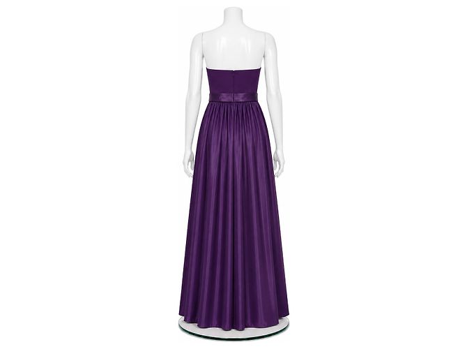 Vera Wang Amethyst trägerloses Kleid Lila - Ansicht 4