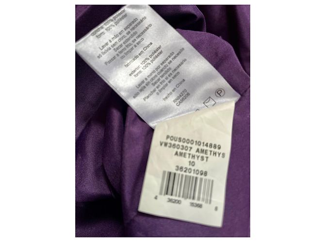 Vera Wang Amethyst trägerloses Kleid Lila - Ansicht 6