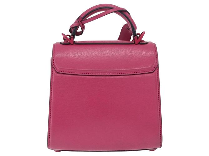Salvatore Ferragamo Boxyz Top Handle Leather Small Rosa - vista 2