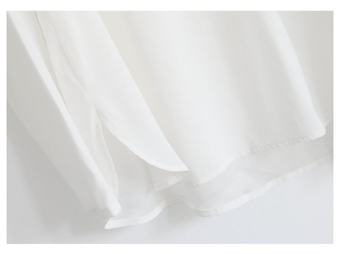 Autre Marque Blusa de seda Blanca Vita Ecru €290 NWT IT40/UK8 Blanco - vista 4
