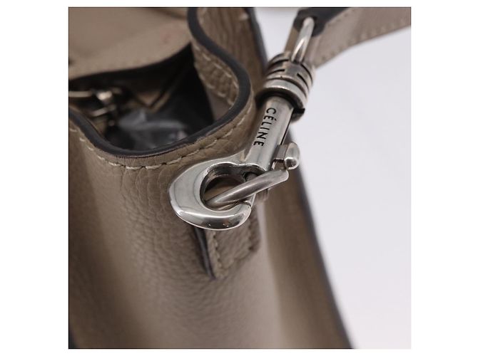 Céline CELINE Luggage Nano Hand Bag Leather 2way Beige Auth 198753V - vista 20