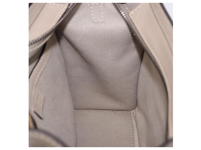 Céline CELINE Luggage Nano Hand Bag Leather 2way Beige Auth 198753V - vista 22