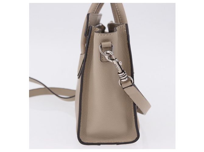 Céline CELINE Luggage Nano Hand Bag Leather 2way Beige Auth 198753V - vista 4