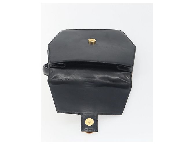 Céline CELINE Hand Bag Leather Black Gold Auth 197040 Golden - view 19