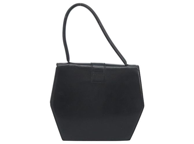 Céline CELINE Hand Bag Leather Black Gold Auth 197040 Golden - view 2