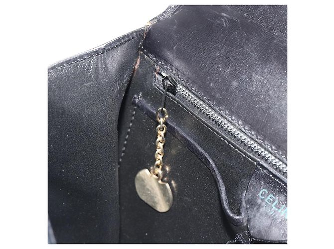 Céline CELINE Hand Bag Leather Black Gold Auth 197040 Golden - view 23