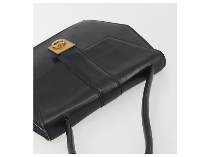 Céline CELINE Hand Bag Leather Black Gold Auth 197040 Golden - view 6