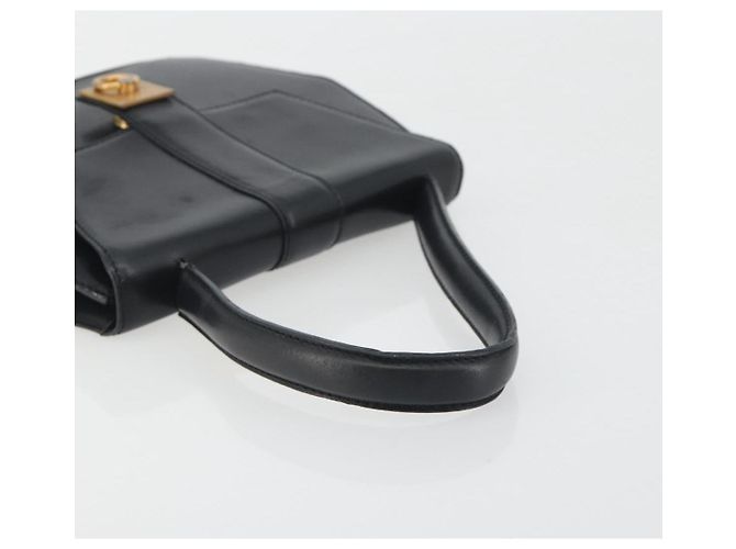 Céline CELINE Hand Bag Leather Black Gold Auth 197040 Golden - view 7