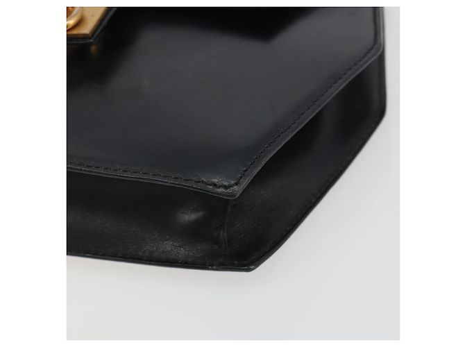 Céline CELINE Hand Bag Leather Black Gold Auth 197040 Golden - view 8