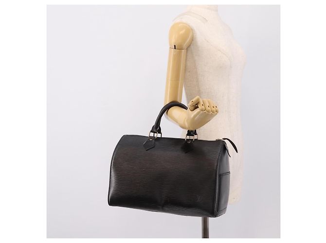 Borsa a mano LOUIS VUITTON Epi Speedy 35 Noir Black M42992 LV Auth am12284V Nero - vista 21