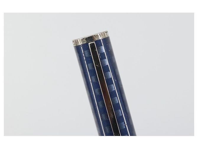 Penna a sfera LOUIS VUITTON Jet Rack metallo Blu N79155 LV Auth 196940 - vista 7