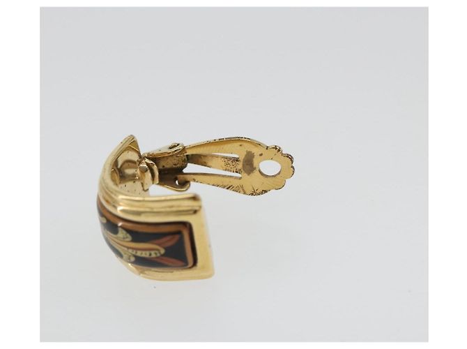 Hermès Orecchini HERMES Metallo Tono Oro Auth 198808V - vista 4