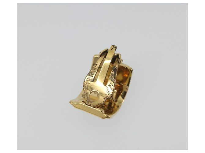 Hermès Orecchini HERMES Metallo Tono Oro Auth 198808V - vista 7