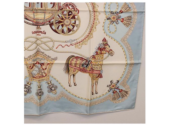 Hermès HERMES Carre 90 Seidentuch Hellblau Auth 186988 - Ansicht 10
