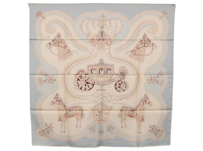Hermès HERMES Carre 90 Seidentuch Hellblau Auth 186988 - Ansicht 13