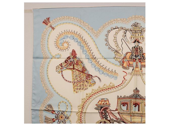 Hermès HERMES Carre 90 Seidentuch Hellblau Auth 186988 - Ansicht 2