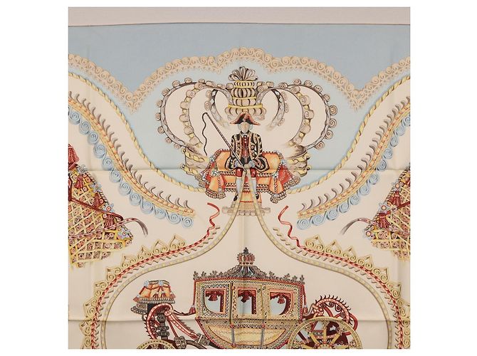 Hermès HERMES Carre 90 Seidentuch Hellblau Auth 186988 - Ansicht 3