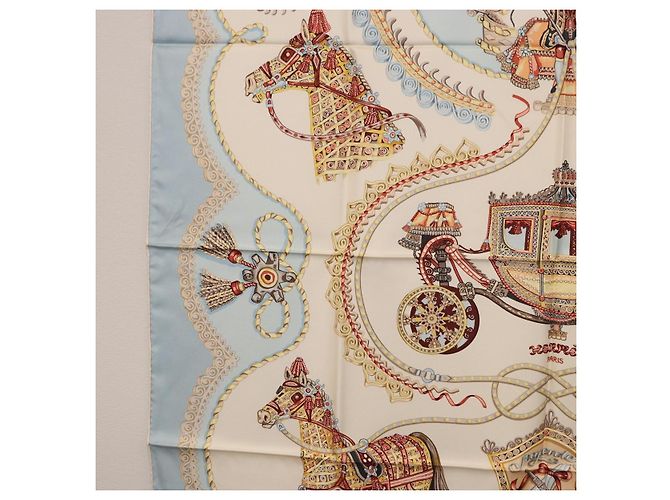 Hermès HERMES Carre 90 Seidentuch Hellblau Auth 186988 - Ansicht 5