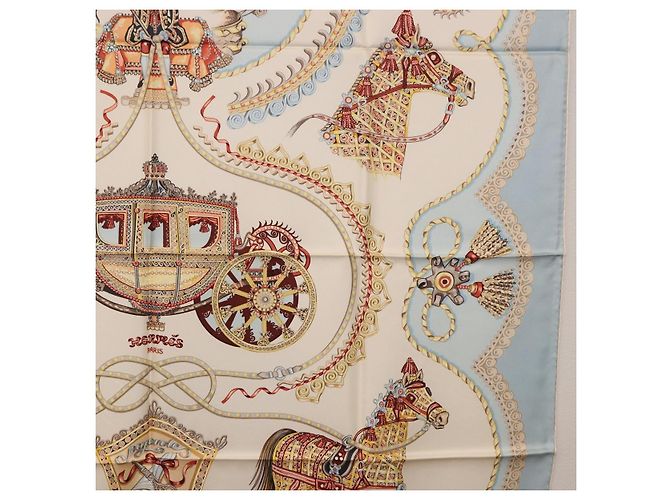 Hermès HERMES Carre 90 Seidentuch Hellblau Auth 186988 - Ansicht 7