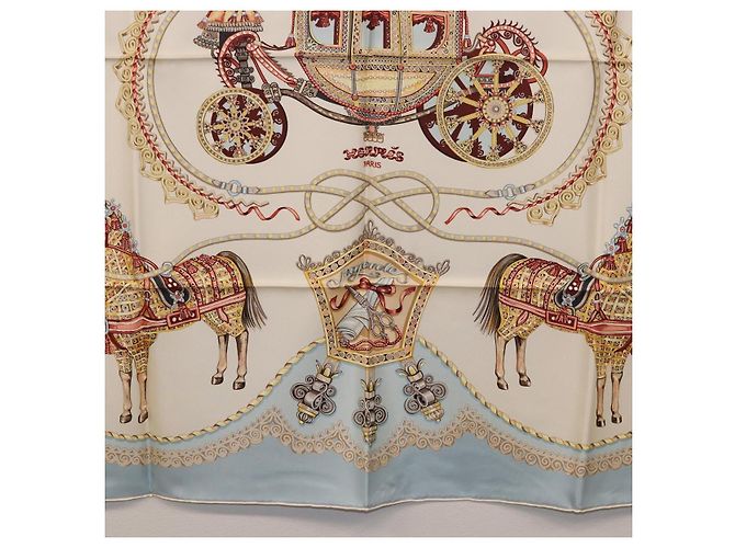 Hermès HERMES Carre 90 Seidentuch Hellblau Auth 186988 - Ansicht 9