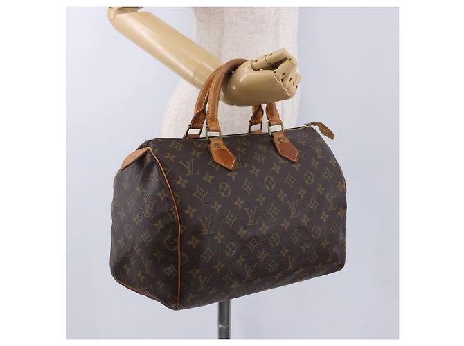 Borsa a mano LOUIS VUITTON Monogram Speedy 30 M41526 LV Auth ka5758A Monogramma - vista 23