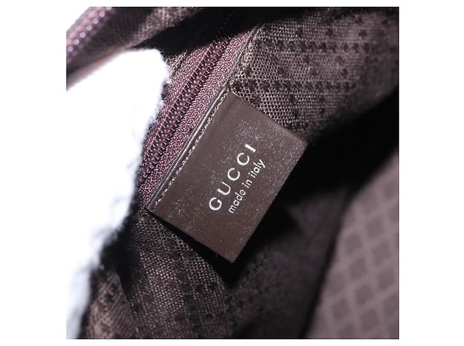 Borsa a mano GUCCI Bamboo Nylon Khaki Silver 000 0509 Auth ka5767 Argento Cachi - vista 18