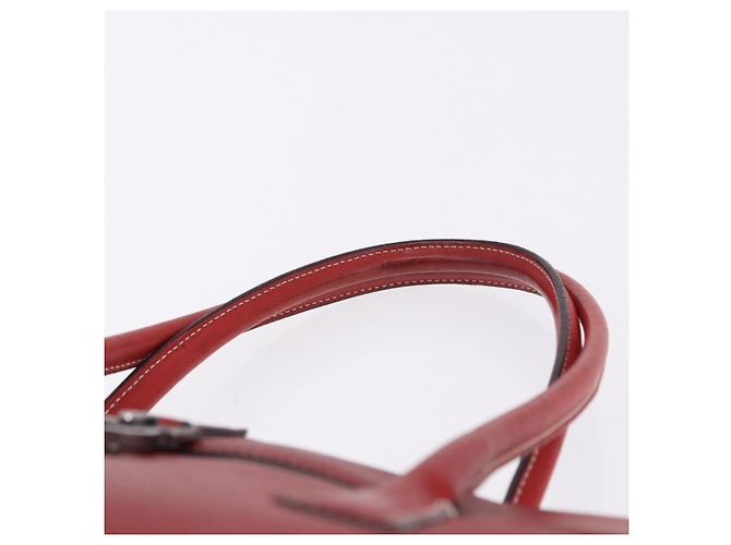 Borsa Salvatore Ferragamo Gancini in pelle rossa e argento Auth 196333 Rosso - vista 14