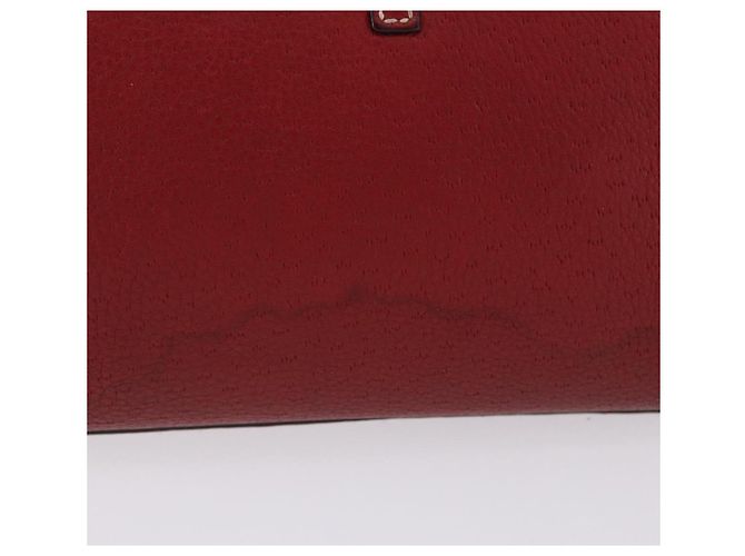 Borsa Salvatore Ferragamo Gancini in pelle rossa e argento Auth 196333 Rosso - vista 2