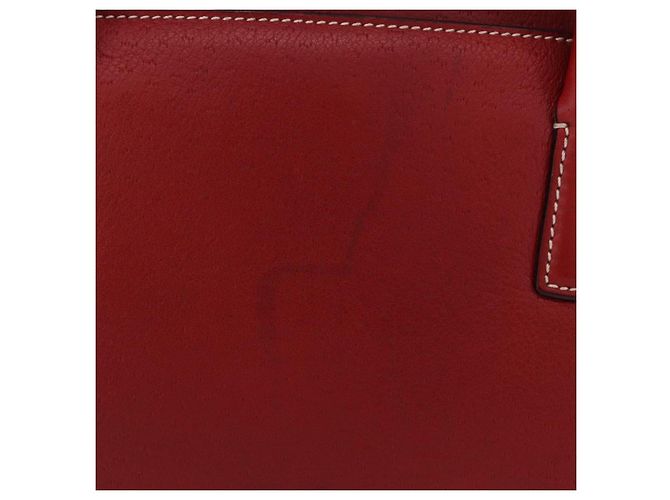 Borsa Salvatore Ferragamo Gancini in pelle rossa e argento Auth 196333 Rosso - vista 4