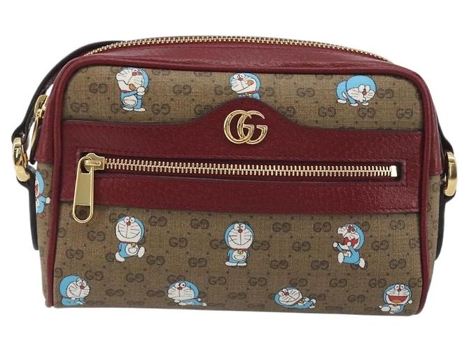 GUCCI Micro GG Supreme Doraemon Collaboration PVC Beige Gold 647784 Auth 196088M D'oro - vista 13