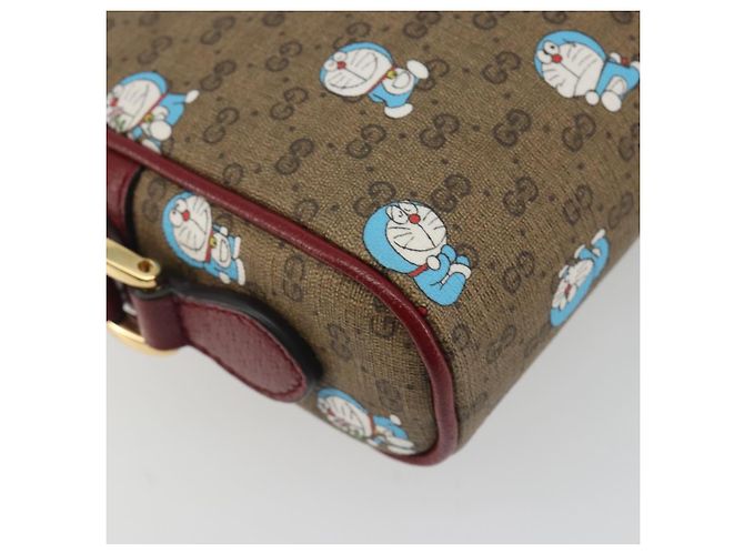 GUCCI Micro GG Supreme Doraemon Collaboration PVC Beige Gold 647784 Auth 196088M D'oro - vista 18