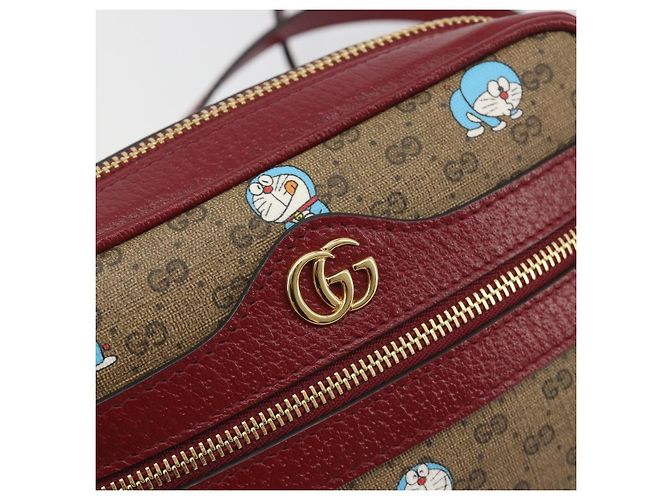 GUCCI Micro GG Supreme Doraemon Collaboration PVC Beige Gold 647784 Auth 196088M D'oro - vista 19