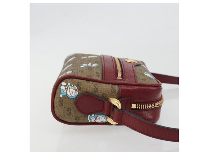 GUCCI Micro GG Supreme Doraemon Collaboration PVC Beige Gold 647784 Auth 196088M D'oro - vista 3