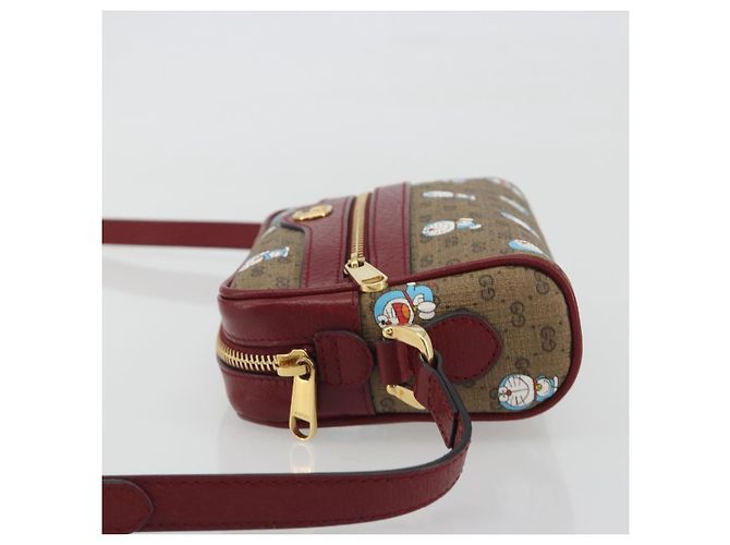 GUCCI Micro GG Supreme Doraemon Collaboration PVC Beige Gold 647784 Auth 196088M D'oro - vista 4