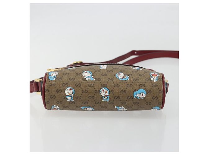 GUCCI Micro GG Supreme Doraemon Collaboration PVC Beige Gold 647784 Auth 196088M D'oro - vista 5